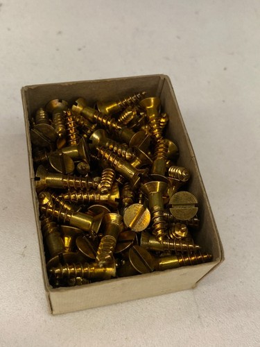 Box Brass Countersunk Screws 5/8" x 7 Nettlefolds GKN Slotted Head Box of 144 - Picture 12 of 24