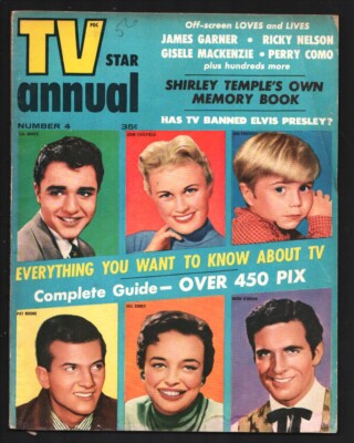 MAG: TV Star Annual #4 1956-Ideal-Elvis-Tommy Sands-Pat Boone-Ricky Nelson-Sh...