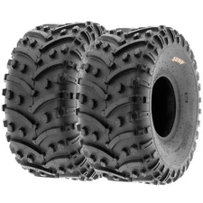 Pair of 2, 22x11-8 22x11x8 Quad ATV All Terrain AT Tires 6 Ply A032 by SunF