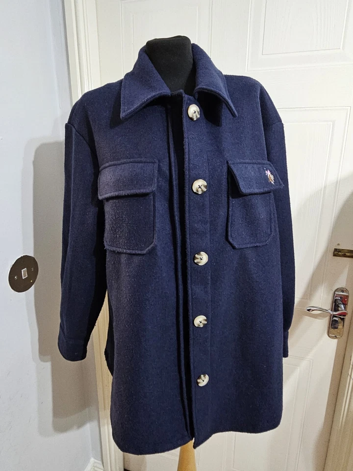 US Polo Assn Womens Blue Jacket Button Size M 100% Polyester Used  - Image 3 of 4