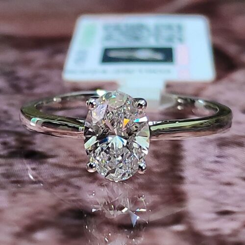 IGI Certified Lab Grown Diamond Engagement Ring 14k White Gold 1ct - Picture 9 of 14