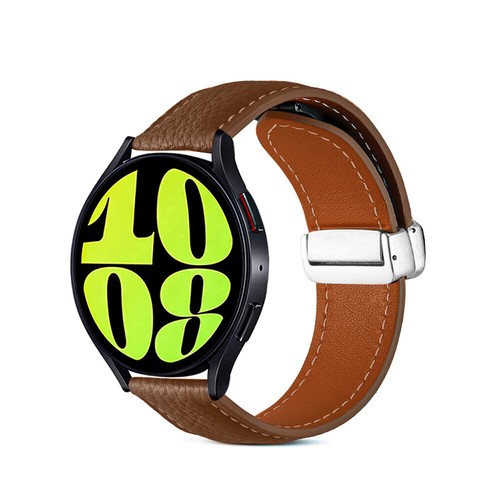 20/22mm Magnetyczny skórzany pasek do Samsung Galaxy Watch7 5 4 6 Klasyczny pasek 44mm - Zdjęcie 16 z 27