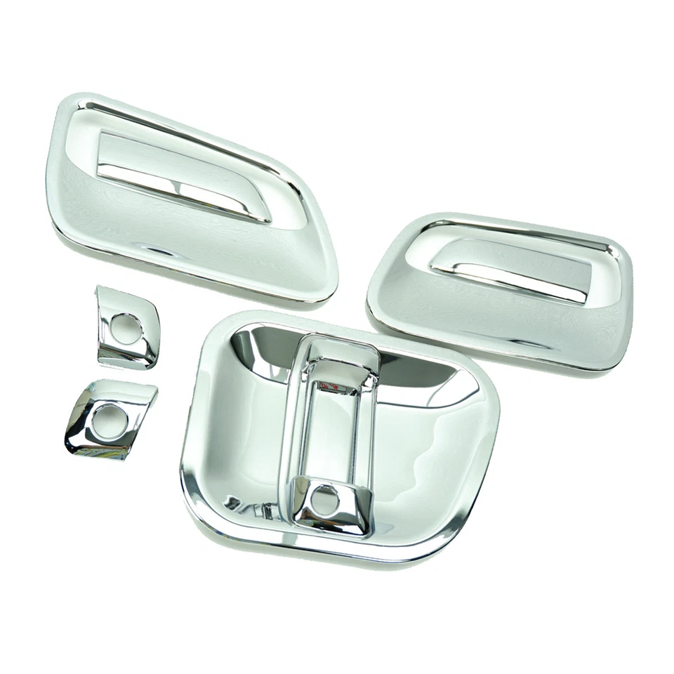 Se adapta a Toyota Hiace Commuter 05 17 18 Manija Cuenco Inserto Cubierta Conductor Izquierdo Cromo Foto 3 de 4