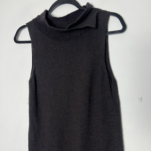 ARMANI COLLEZIONI Sweater Women Size 10 Brown Knit Sleeveless - Picture 3 of 10