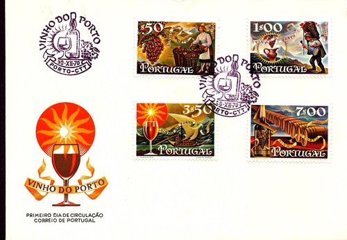 VINO DE OPORTO BEBIDA ALCOHÓLICA COMIDA PORTUGAL FDC 1970 - Imagen 1 de 1