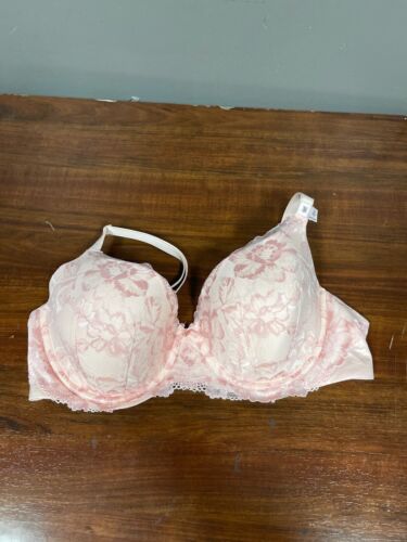 Victoria's Secret Body by Victoria Lined Demi Bra 38D Baby Pink Floral