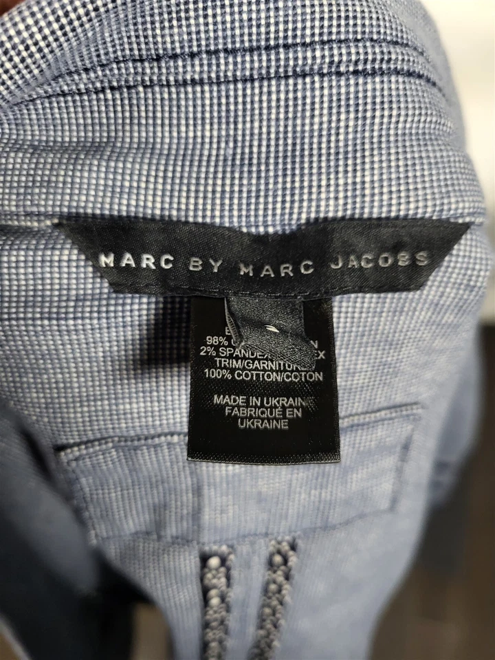 MARC MARC JACOBS темно-белый хлопок пальто стиль короткая куртка sz 2 - Изображение 4 из 4