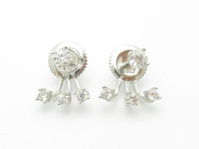 PLATINUM STERLING SILVER DIAMOND SET BLUE SAPPHIRE SNOWFLAKE HUGGIE GIRL EARRING PLATINUM STERLING SILVER DIAMOND SET BLUE SAPPHIRE SNOWFLAKE HUGGIE GIRL EARRING