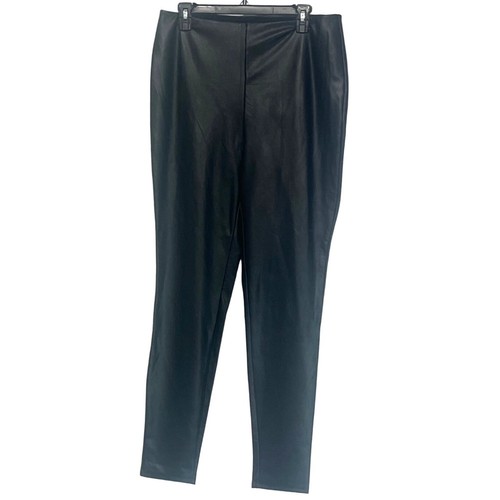 Leggings halógenos para mujer de piel sintética, negros, talla L - Imagen 3 de 10