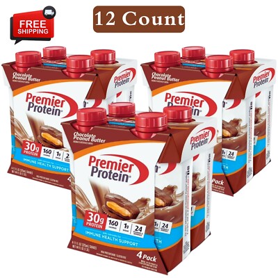 Premier Protein Shake, Chocolate Peanut Butter, 30g Protein,11 fl oz ...