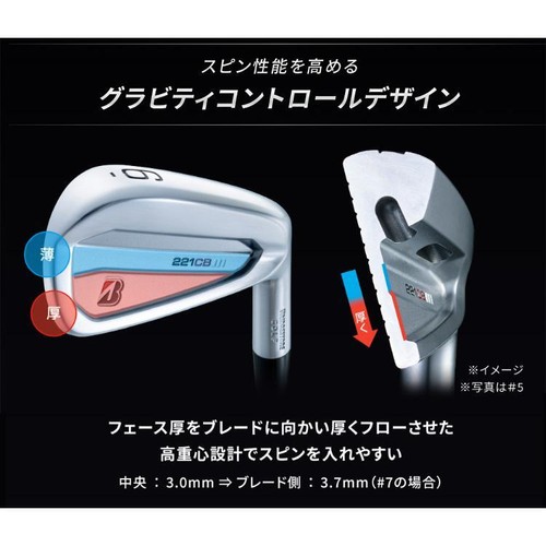 Bridgestone Golf 221CB Iron Set #5-9, PW 6p N.S.Pro Modus3 Tour 120 Steel S-Flex - Picture 8 of 9