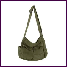 Workwear Canvas Shoulder Bag Large Capacity Retro Messenger Bag New Student