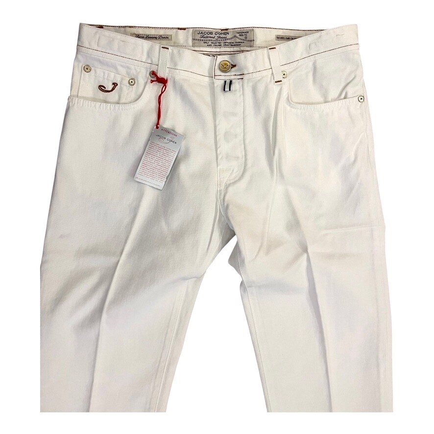 Jacob Cohen J610 Men's 5 Pocket Jeans Pants White Cotton
