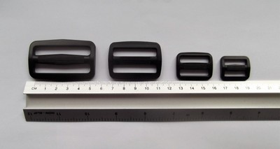 3 Bar Triglide Fastening Slide Buckles for 25mm Webbing Straps Pack of 2