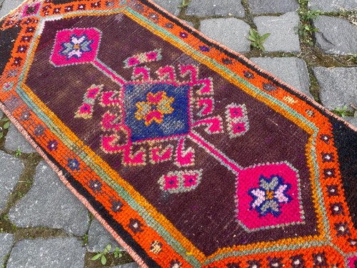 Small Rug Door Mat Bath Mat Wool Rug Oushak Rug Traditional Rug Floor Rug - Picture 7 of 10
