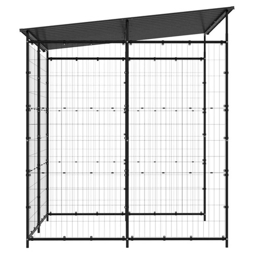 NNEVL Bicycle Shed 190x190x222 cm Steel Black - Picture 4 of 5