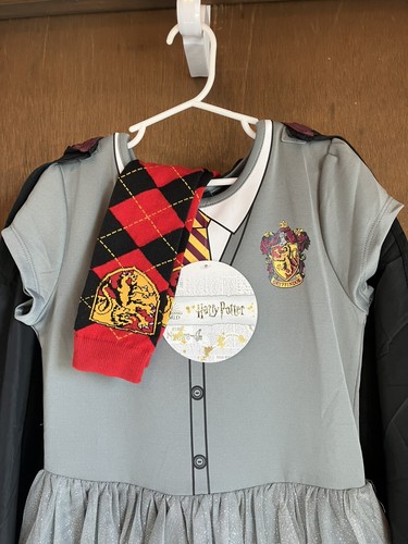 Harry Potter Girls Dress w/Hooded Cloak, Hermione, Hogwarts, Gryphindor - Picture 14 of 16