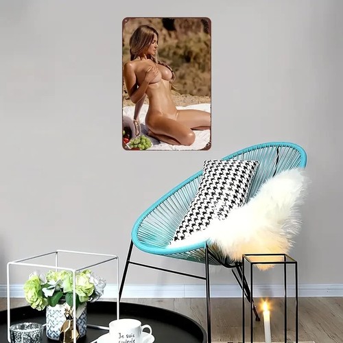 8 X 12 inches Sexy Seductive Girl Tin Sign Metal Wall Art Decoration - Picture 6 of 9