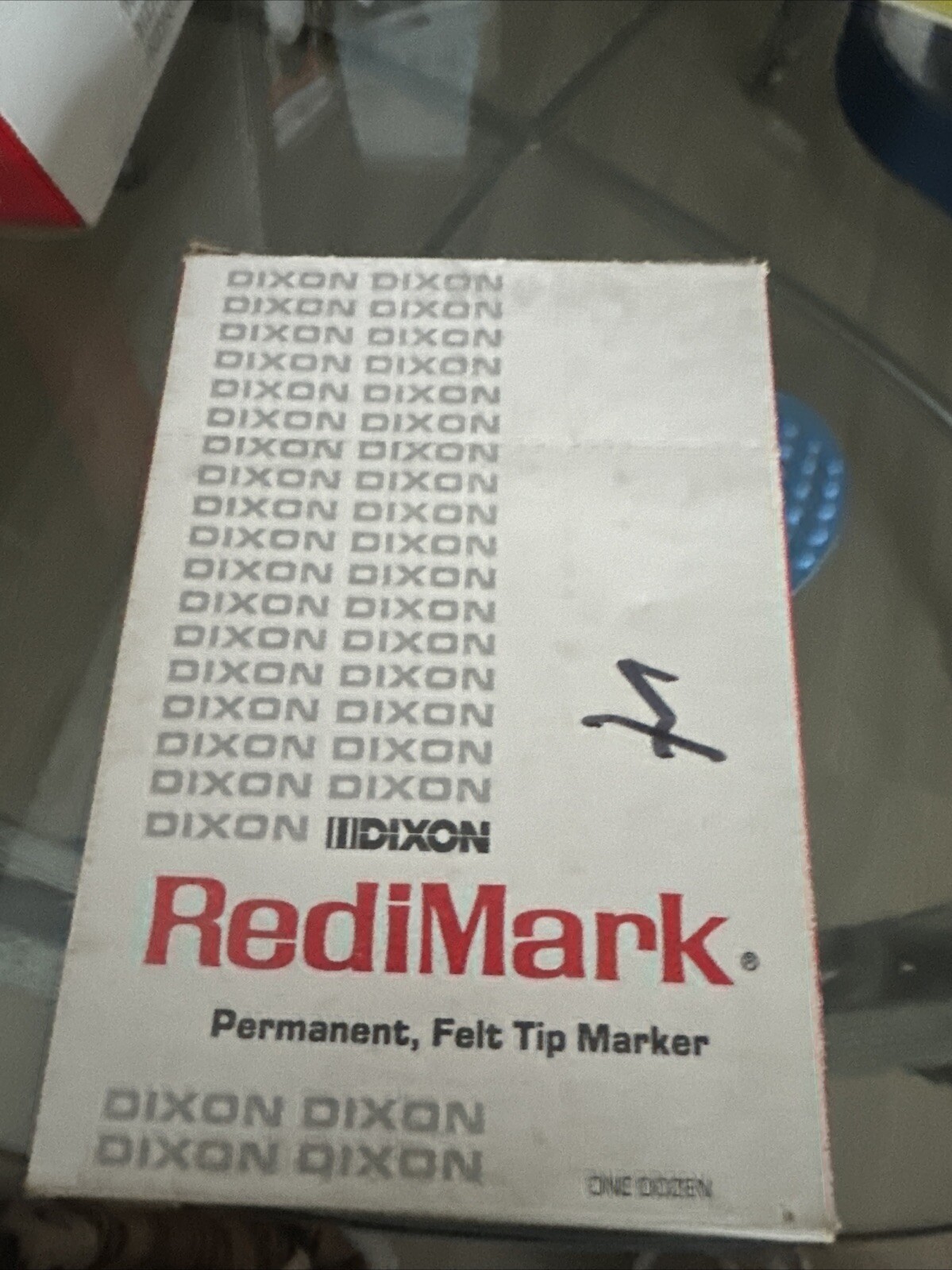 Dixon Felt Tip Markers Box of 12 Black Made in USA Brand New Unused-image