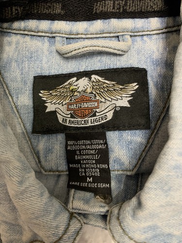 Vintage Harley Davidson Western Denim Jacket Womens Small - Picture 13 of 17