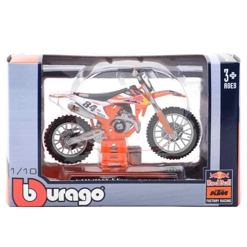 Modellino bici giocattolo 4XJeffrey Herlings FACTORY KTM SXF 450 1:18 DieCast Motocross MX - Foto 9 di 12