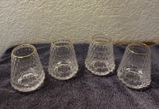 Anthropologie North Pole  Glasses- Christmas Tree-SET OF 4