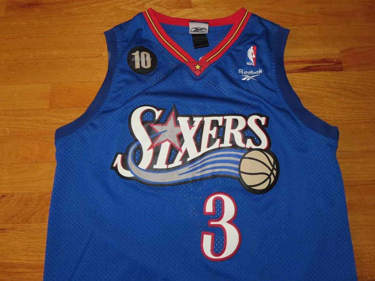 Reebok ALLEN IVERSON No 3 PHILADELPHIA SIXERS 76ers MED