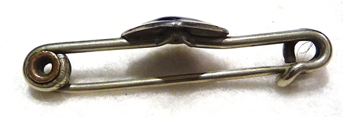 Edwardian Men's, Silver & Enamel, Waistcoat Buttons, Tie Pin, & Fasteners in Box - Picture 7 of 17