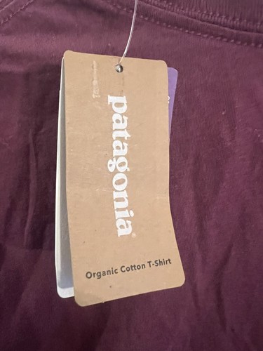 NWT PATAGONIA Pastel P-6 Short Sleeve Organic Logo Crewneck T shirt Purple Small - Picture 2 of 5