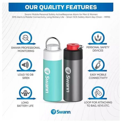 Swann ActiveResponse™ Smart Mobile allarme di sicurezza personale allarme e sirena (2 CONFEZIONI) - Foto 2 di 9