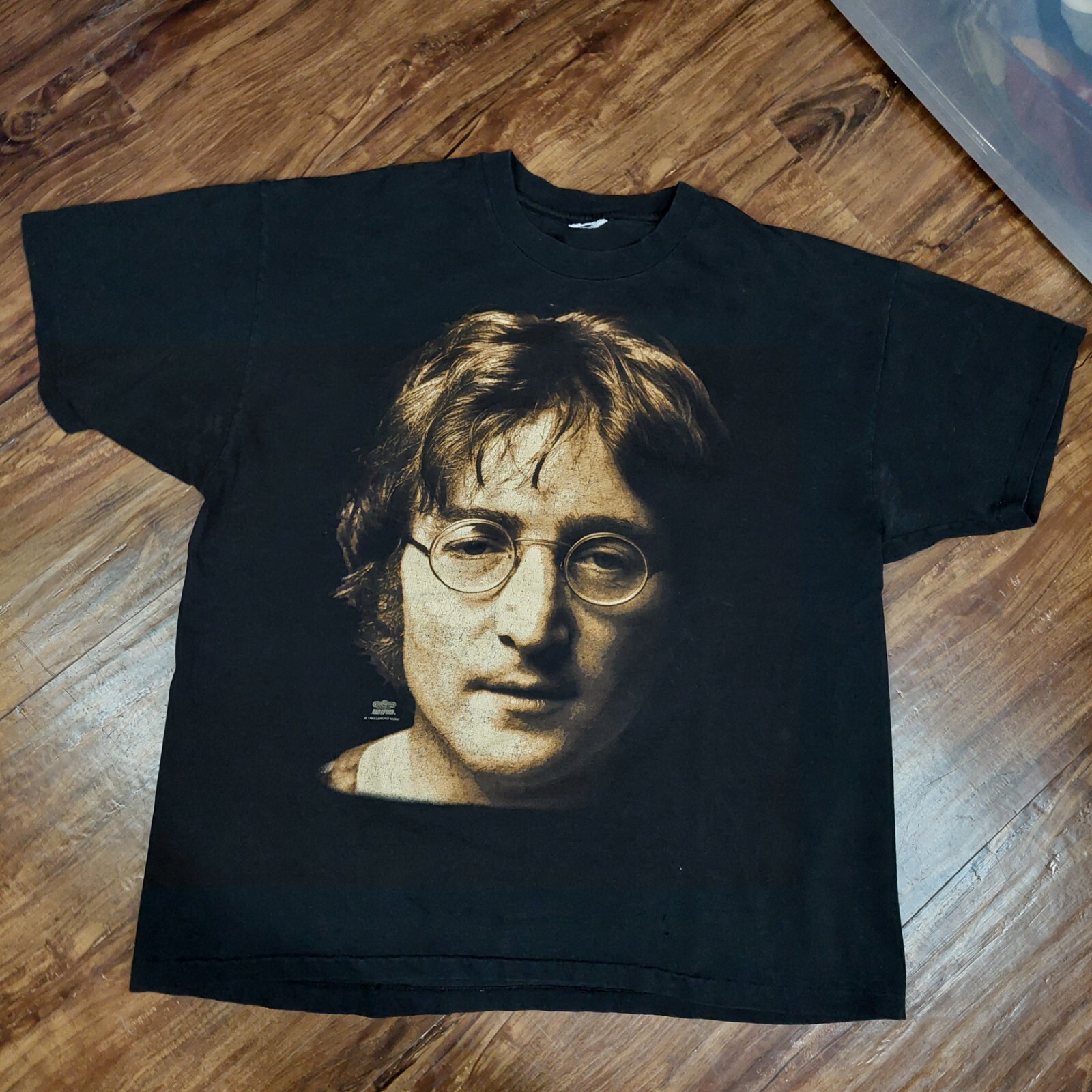 Vintage John Lennon T Shirt Sz XL Big Face Beatles 90s Great Fade USA Band Tee