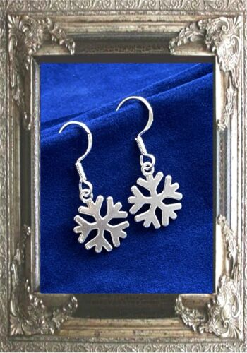 OHRRINGE HÄNGER SCHNEEFLOCKE EISBLUME ECHT 925er SILBER - Bild 4 von 6