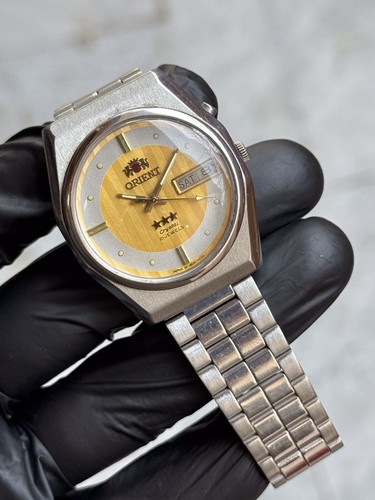 VINTAGE ORIENT AUTOMATIC DAY/DATE 21 JEWELS MENS WRIST WATCH - Picture 3 of 8