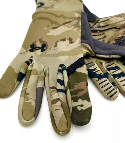 Under Armour Early Season Liner Gloves Barren Camo Hunting SpeedWipe Mens Size M - Picture 8 of 16