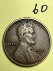 1911-D LINCOLN WHEAT CENT, "HIGH GRADE VF", coin #60