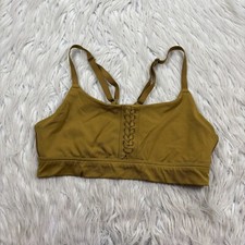Aerie Offline Women's M Ochre Lace Up Front Bralette Bra