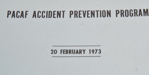 1973 PACIFIC AIR FORCES MANUAL ACCIDENT PREVENTION PROGRAM AIR FORCE - Picture 2 of 4