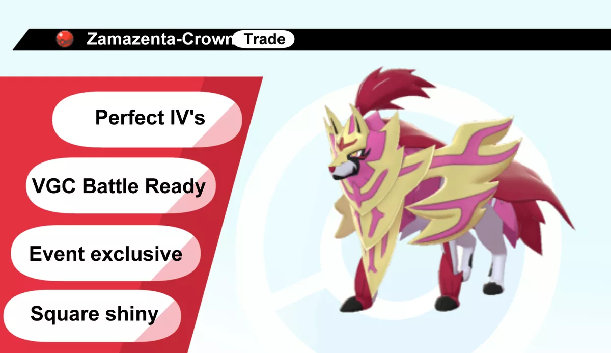 Pokemon Sword and Shield // Ultra Shiny ZACIAN ZAMAZENTA 6IV 