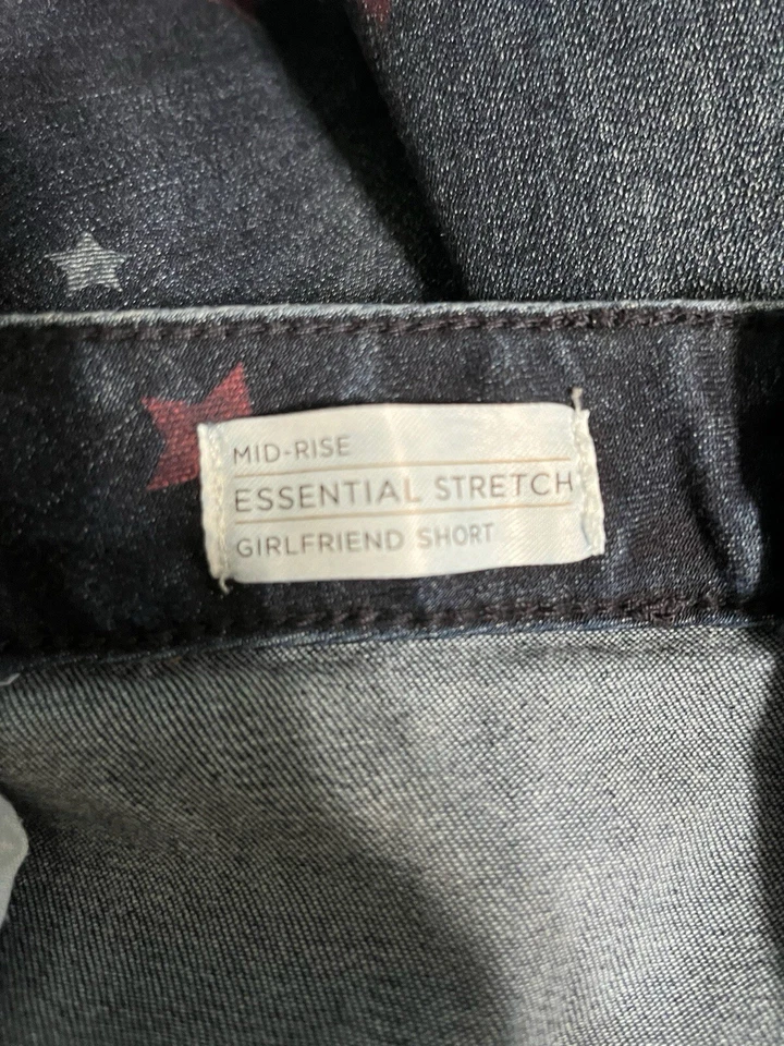 Pantalones cortos de mezclilla Lane Bryant azul corte jean para mujer talla grande 26 rojo blanco estrellas Foto 4 de 4