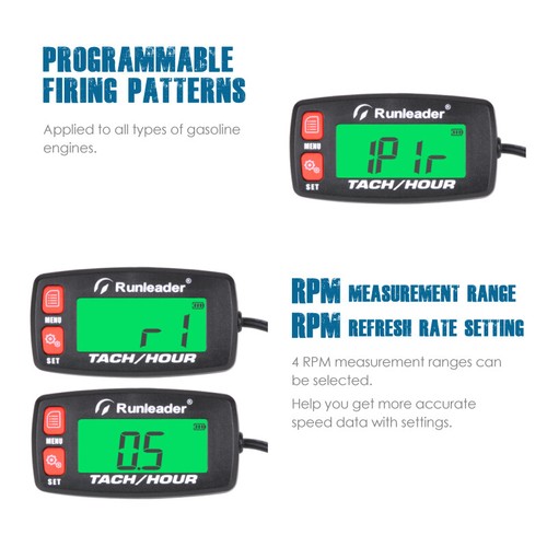 Tach Hour Meter,Real-time RPM Gauge Maintenance For Tractor Outboards Generator - Picture 6 of 10