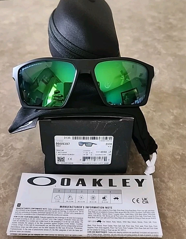 🔥 GAFAS DE SOL POLARIZADAS PRIZM JADE OO9397-07 OAKLEY TARGETLINE NEGRO MATE Foto 2 de 4