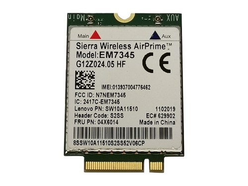 Sierra Wireless AirPrime EM7345 WWAN 4G LTE Mobile Card Lenovo 04X6014 - Picture 1 of 2