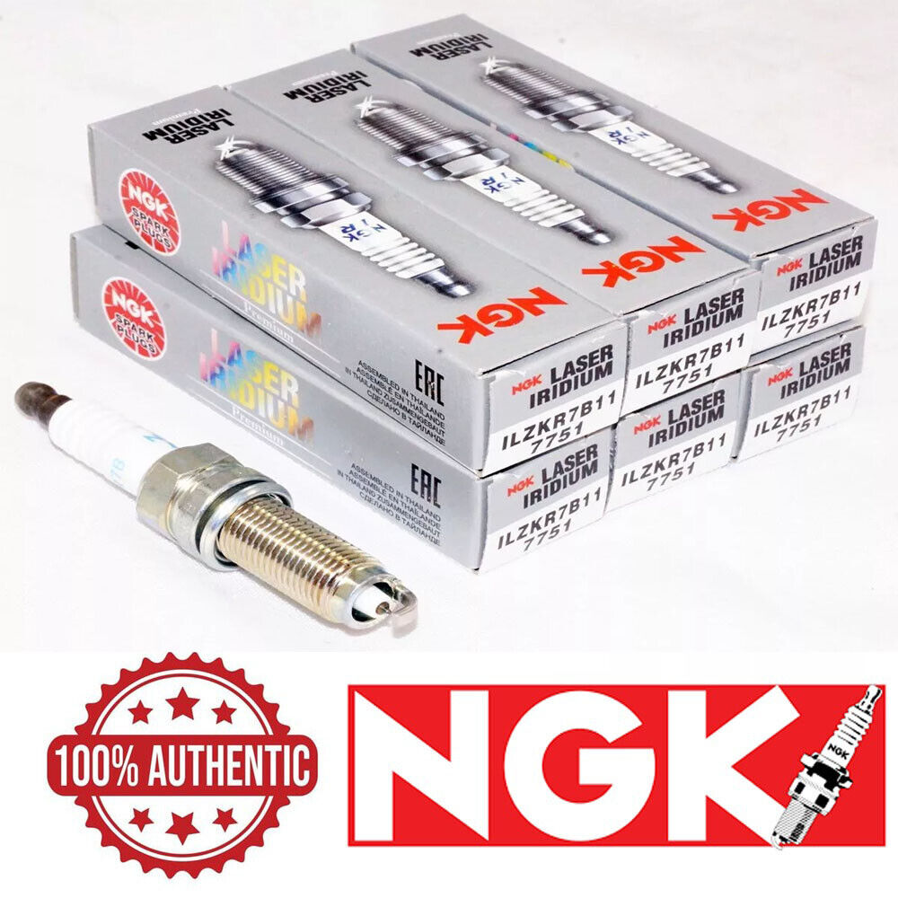 NGK Long-Life Laser Iridium Spark Plug 6pcs For Honda Accord TSX Pilot 100k Plug