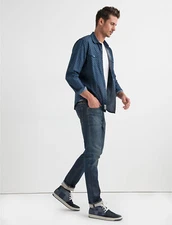 Lucky Brand Men's 110 Skinny Fit Italy Candiani Selvedge Denim Jeans NEW 33x32