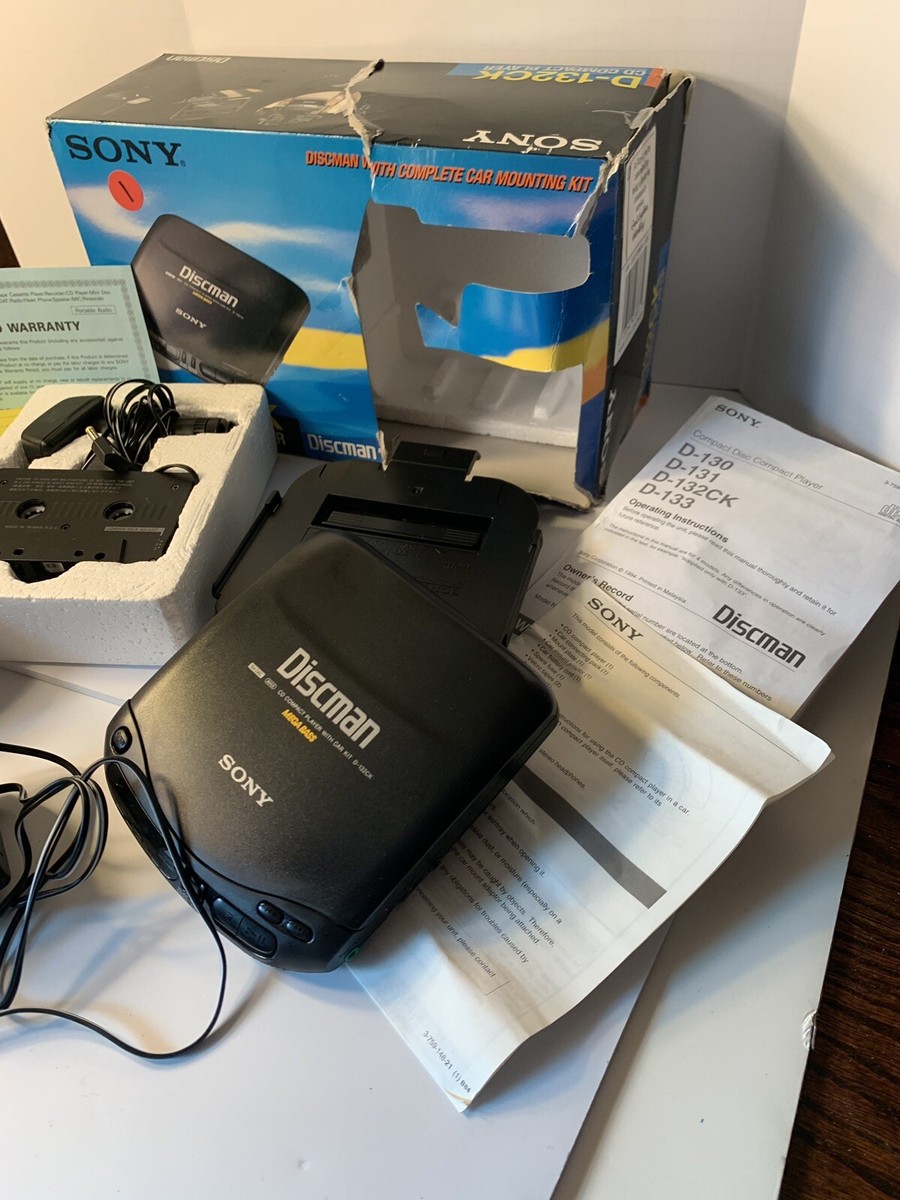 Sony D132CK Portable CD Player With Car Kit | eBay Sony D132CK Portable CD Player With Car Kit | eBay