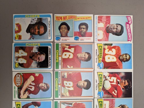 Kansas City Chiefs Team Lot Of 15 Cards Topps 1970's NFL Football - Picture 3 of 4