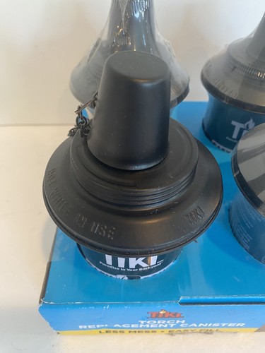 Repuesto de bote de antorcha Tiki negro sistema de vertido fácil 12 oz paquete de 4 LEER Desc - Imagen 3 de 4