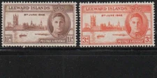 Leeward Islands 116 - 117  MINT Never Hinged Set 1946 British Empire Peace