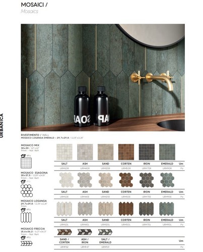 Ascot Mosaik URBANICA LOSANGA - Corten Emerald Iron Ash -  1 Paket 4 stück - Bild 7 von 13