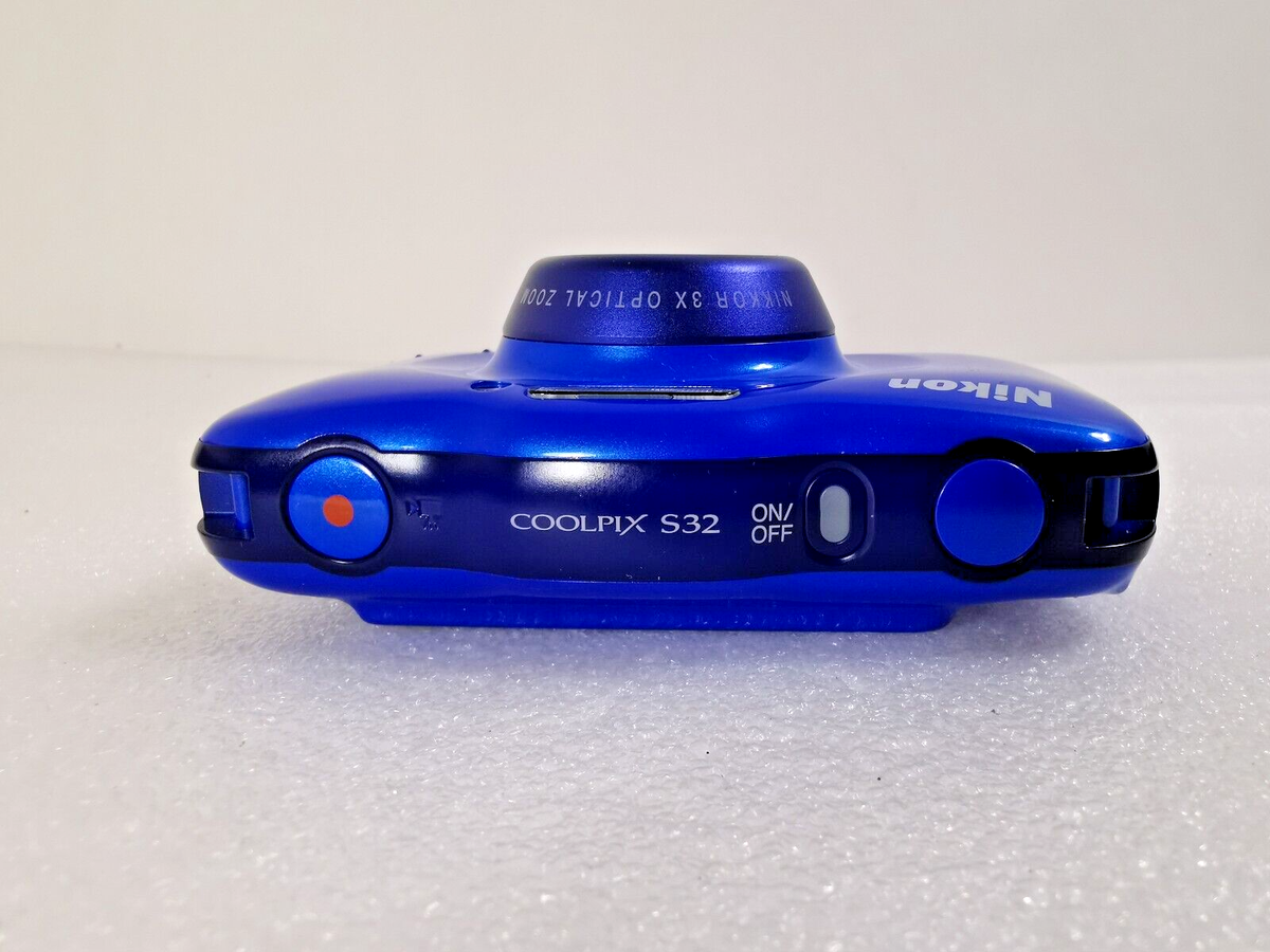 Nikon COOLPIX S32 13.2MP Digital Camera Blue | eBay